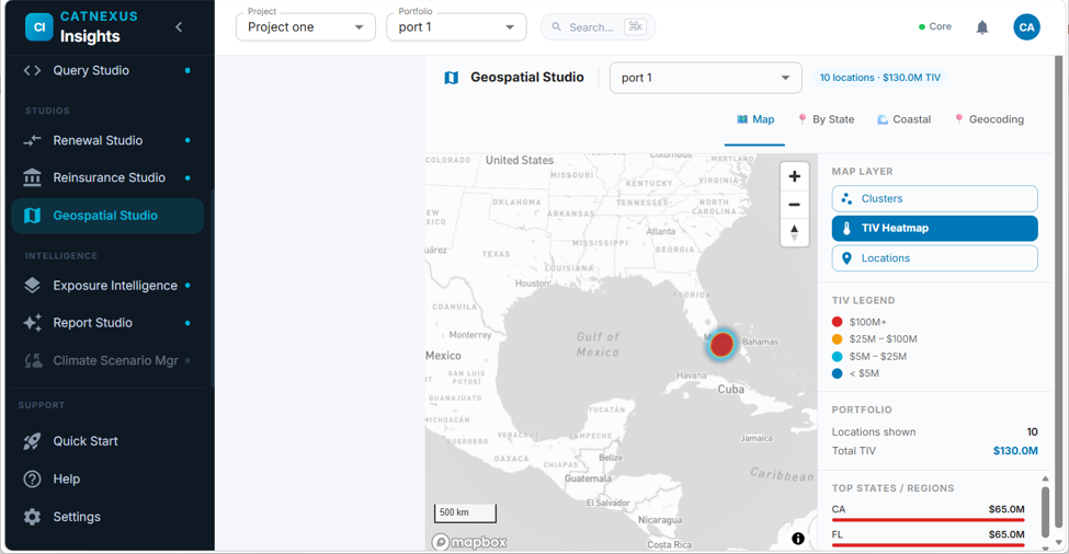 CatNexus Insights — Geospatial Studio
