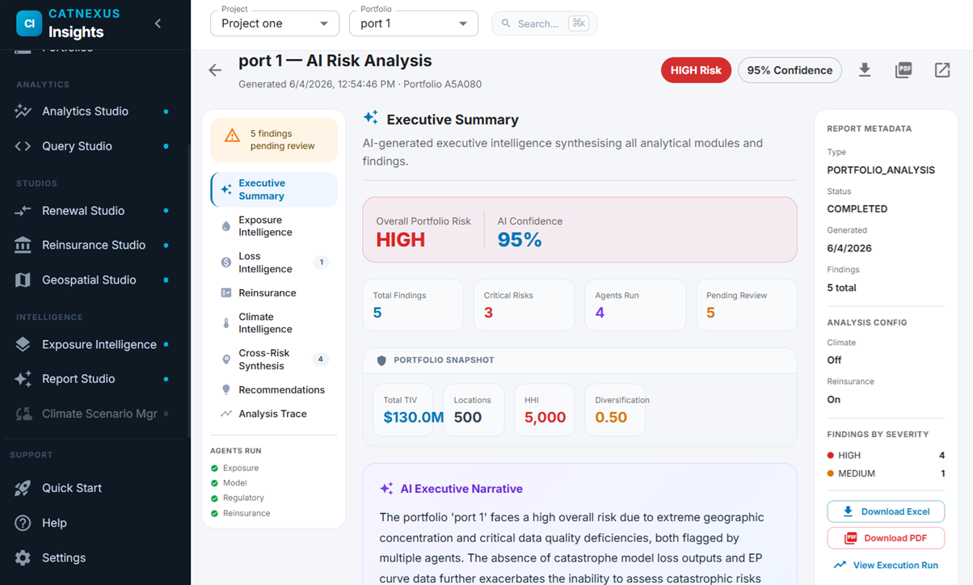 CatNexus Insights — AI Risk Analysis report